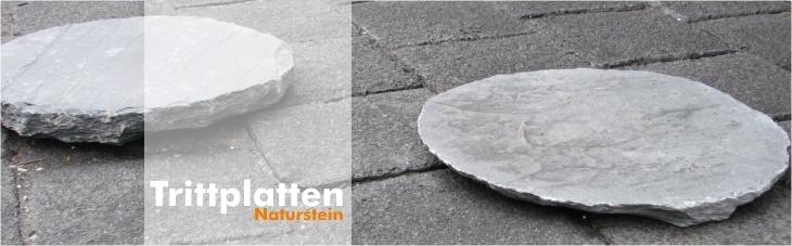 Trittenplatten im Garten sind die alternative zu einem geplasterten Weg.